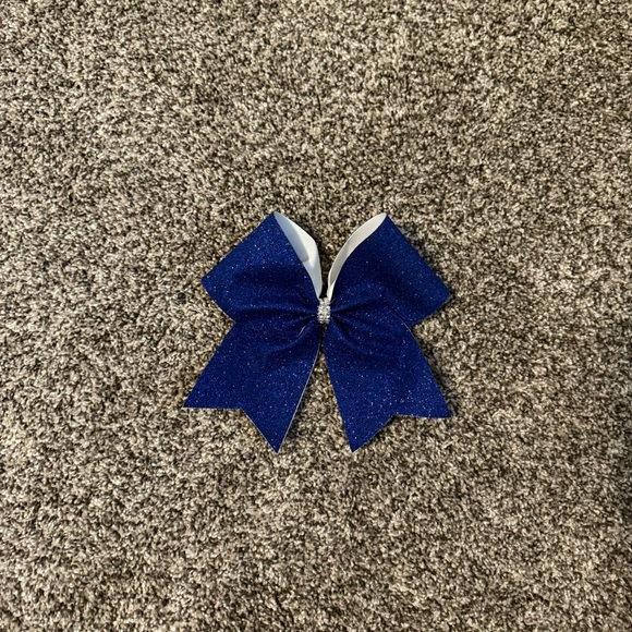 Sparkly Blue Cheer Hair Bow - Picture 1 of 2